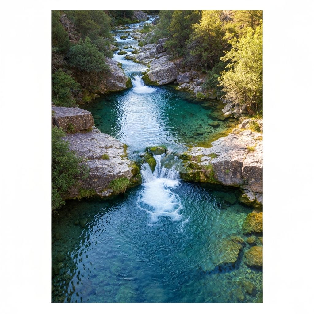 Clear natural spring water